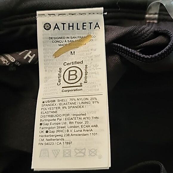 Athleta Crossed Tankini, Black, Size Medium, NWT - Picture 7 of 8